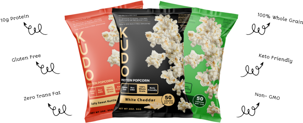 Guilt free snacking protein popcorn